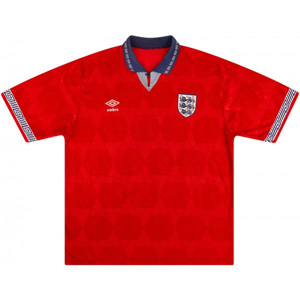 England away retro jersey anniversary sportswear men's second soccer shirt football sport t-shirt red 1990